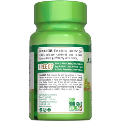 Rudra Retails imported Nature's Truth Ashwagandha herbal supplement bottle display