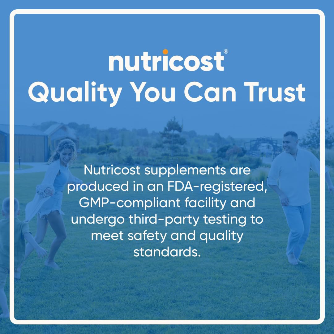 Nutricost authentic imported wellness supplement seal on high quality container