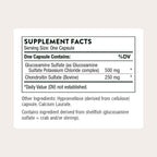 Thorne Glucosamine And Chondroitin capsule supplement label details