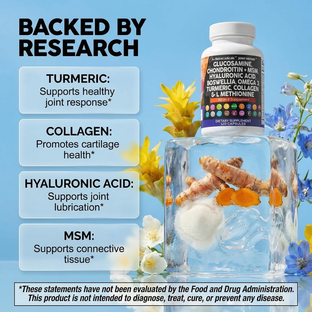 Capsules poured out showing Clean Nutraceuticals joint supplement texture