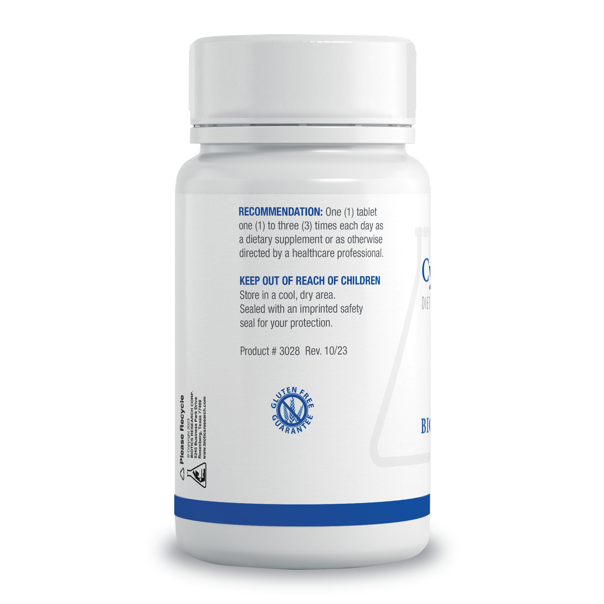 Biotics Research Cytozyme AD supplement label showing neonatal adrenal complex ingredients