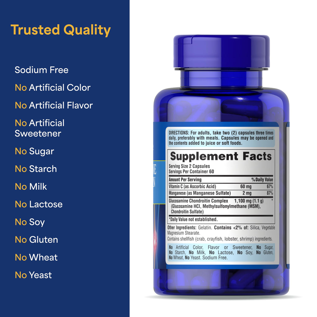 Puritan's Pride joint support formula cap and seal view