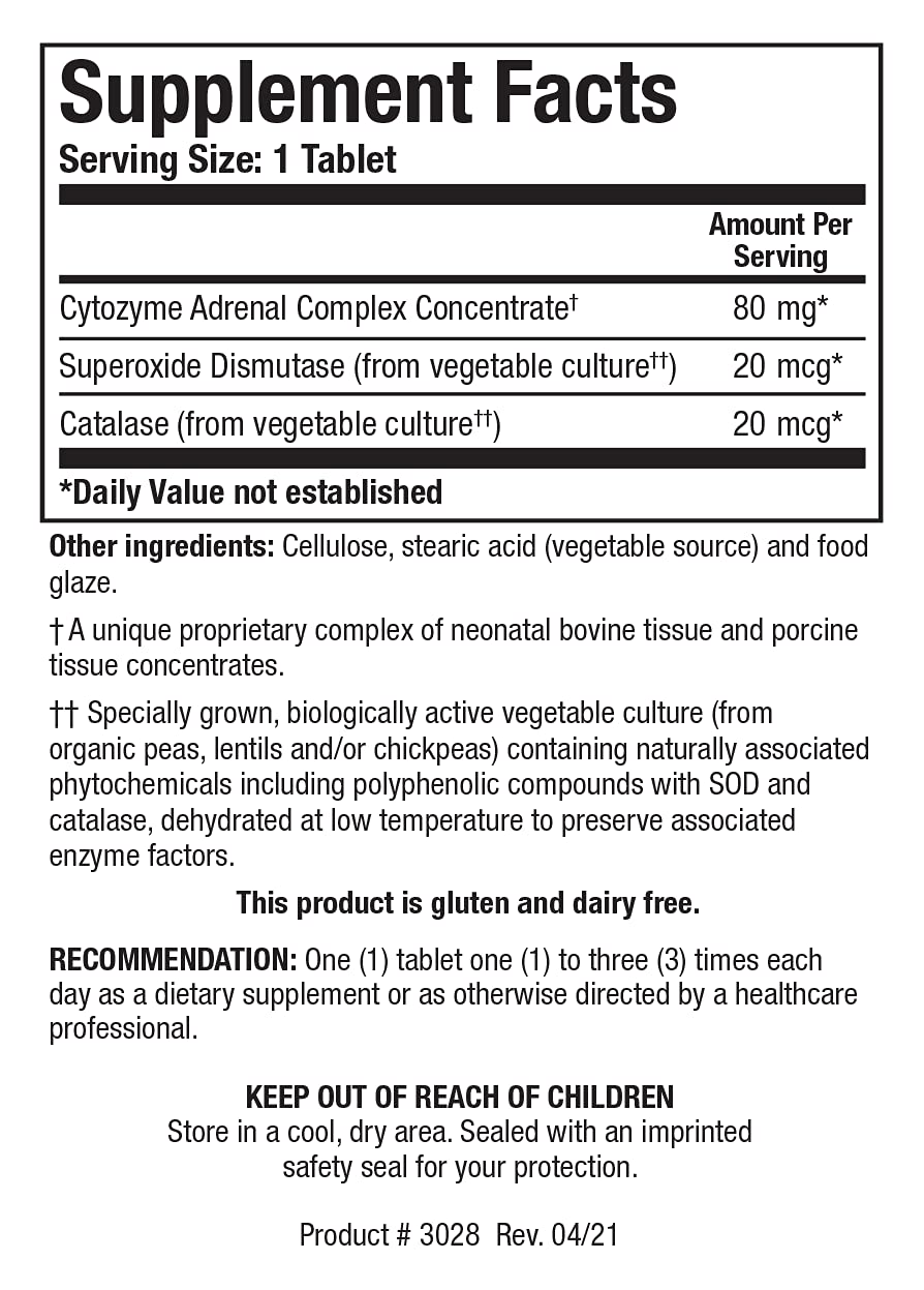 Biotics Research Cytozyme AD HPA axis balance dietary supplement bottle