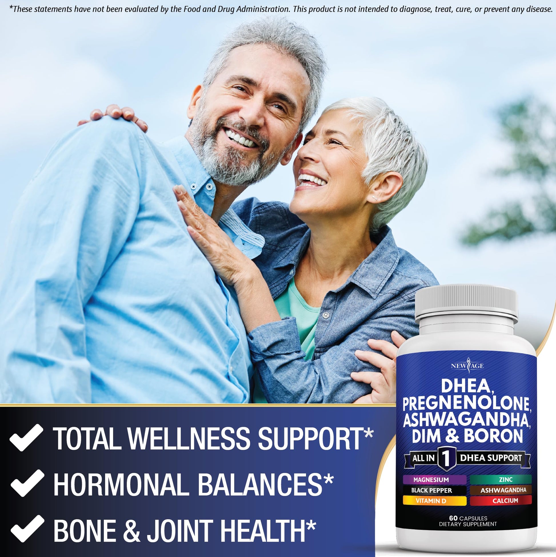 Authentic New Age DHEA and Pregnenolone capsule count overview