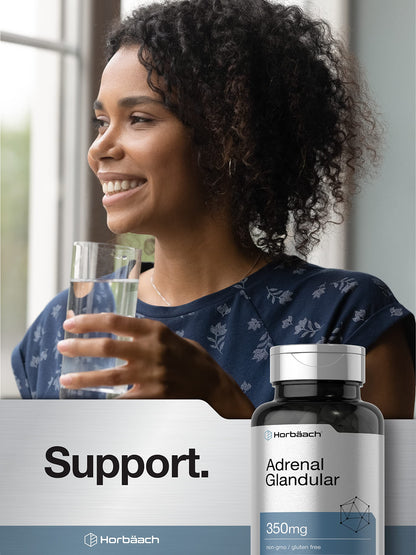 Horbaach adrenal glandular daily dosage instructions and directions label