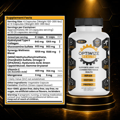 Authentic USA imported OptiWize joint supplement bottle