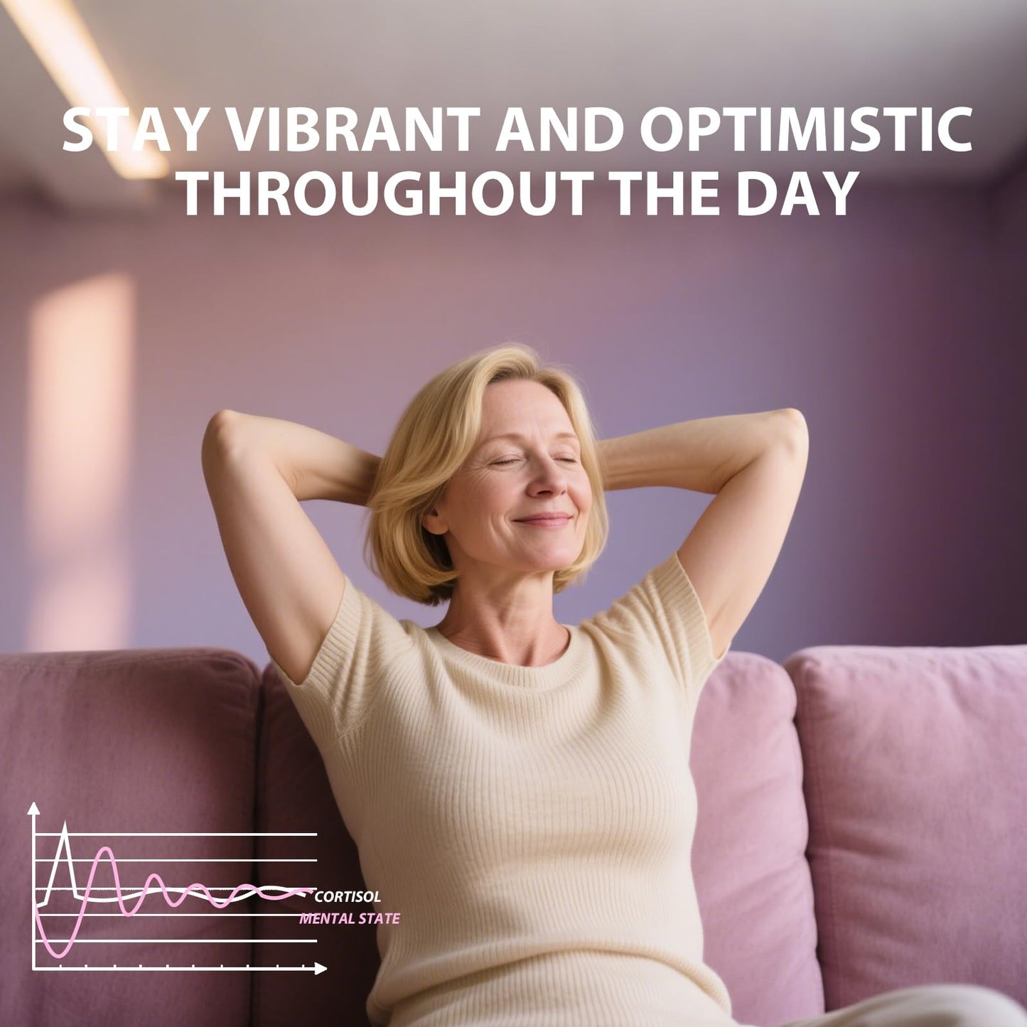 Side view of Uniisyunm 16 in 1 complex stress relief capsules for women.