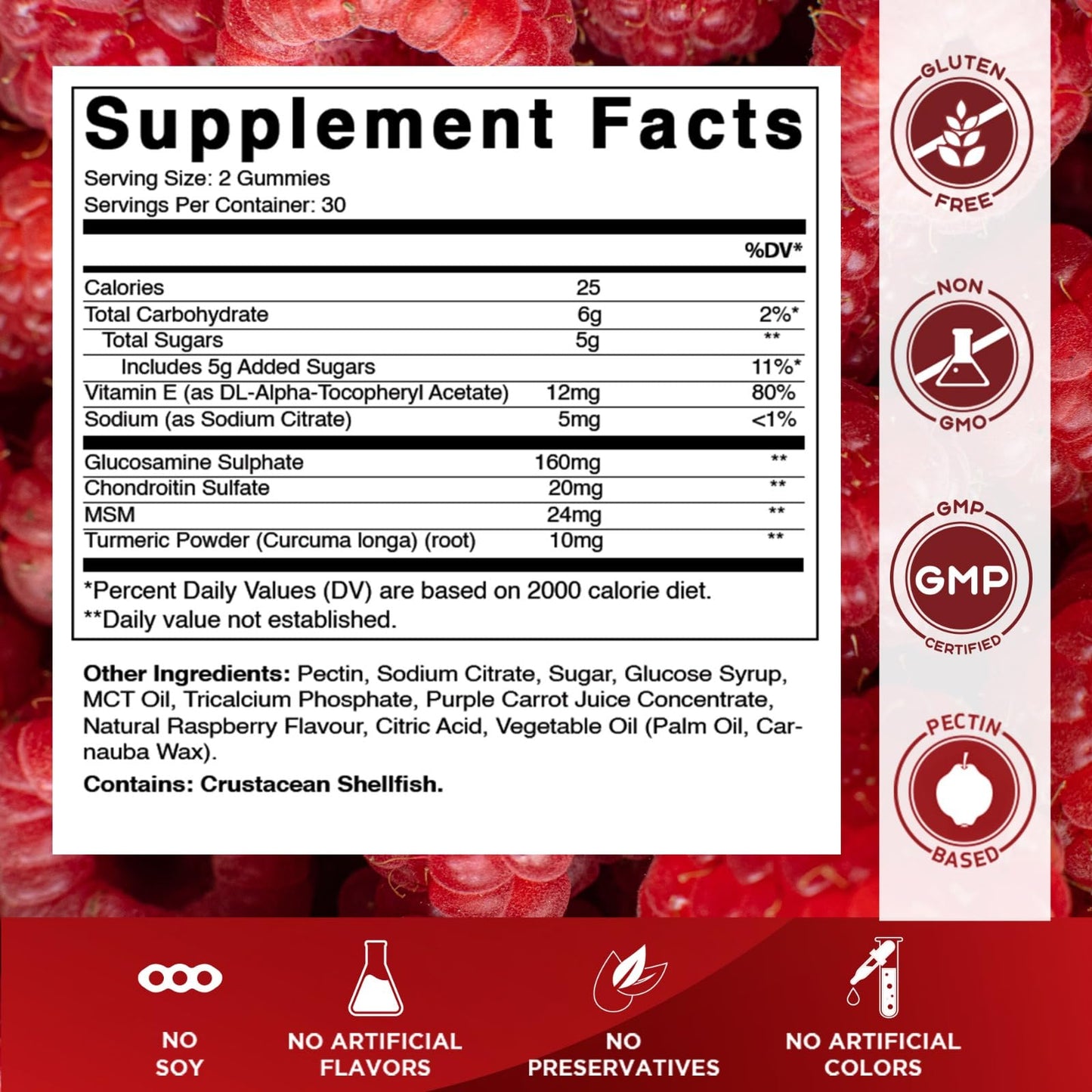 Two bottles of Vitamatic joint support gummies with MSM and Vitamin E