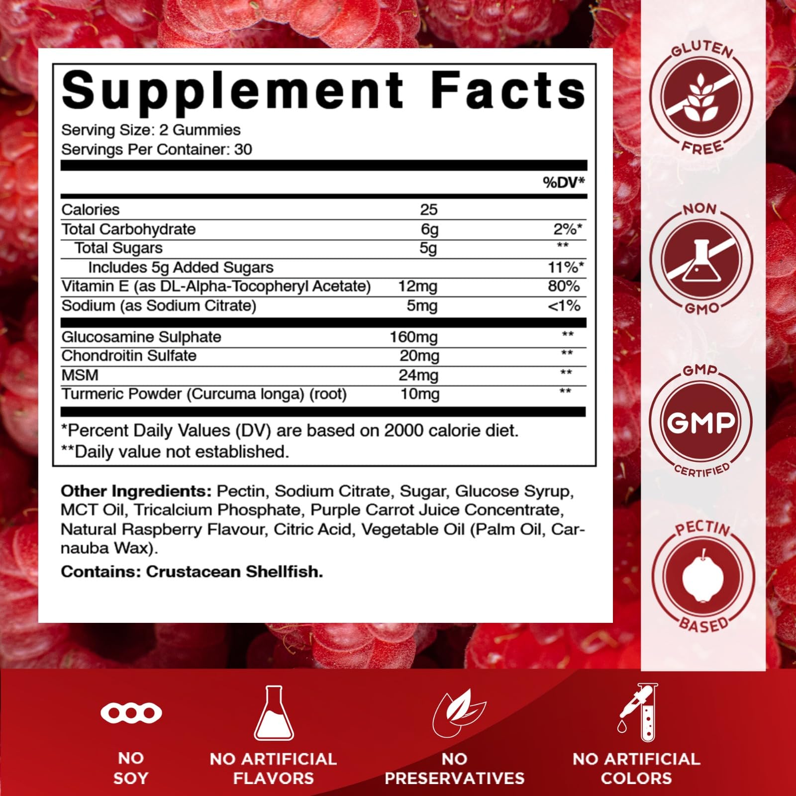 Two bottles of Vitamatic joint support gummies with MSM and Vitamin E