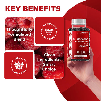 Vitamatic joint support gummies nutrition facts label