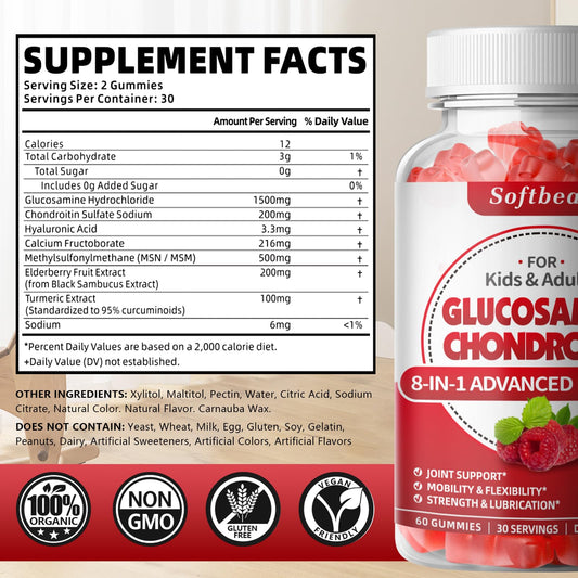 Softbear joint support supplement label details