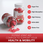 Lifestyle image of softbear joint supplement bottle packaging