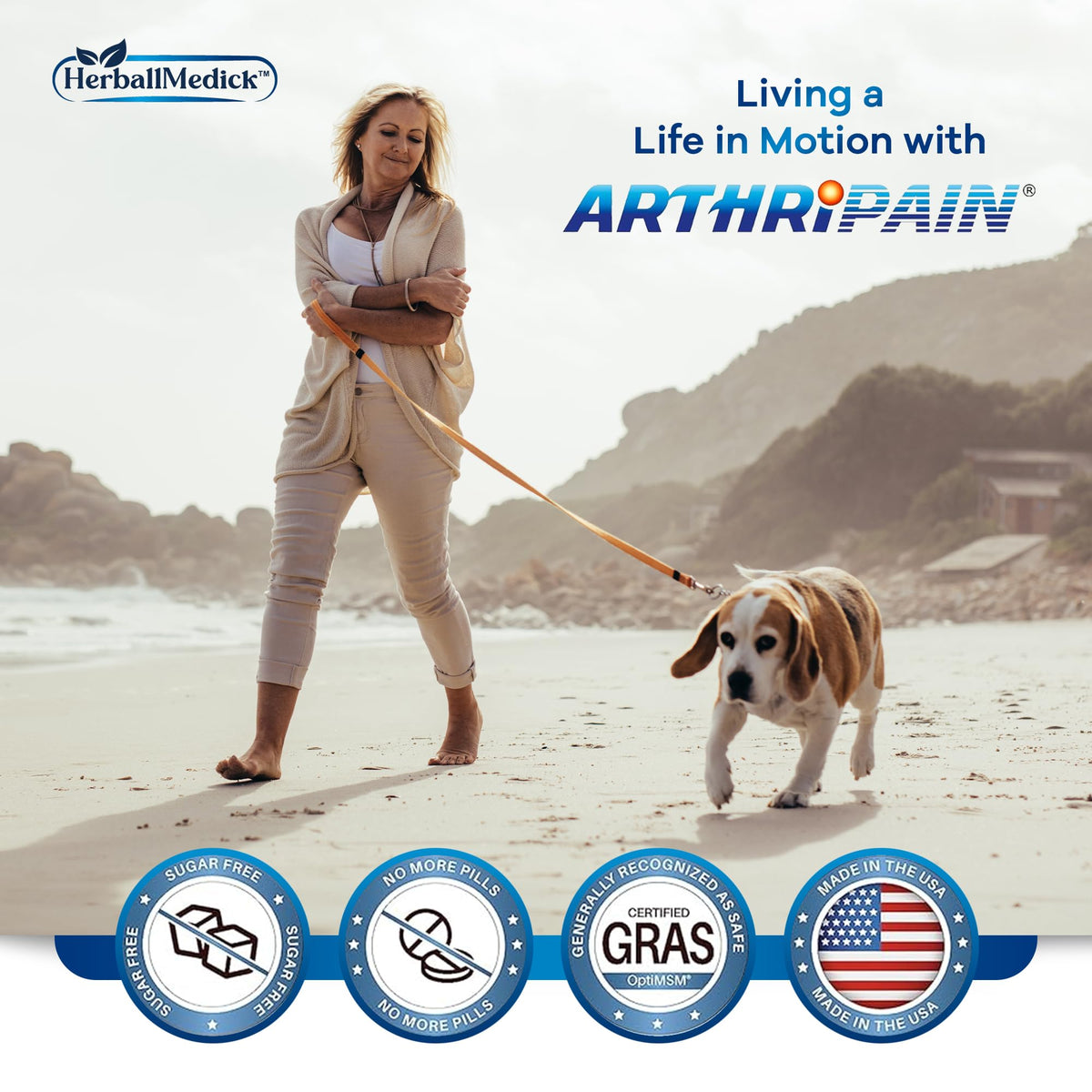 Herballmedick Arthripain Joint Support lifestyle active adult use