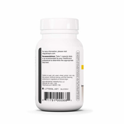 Vegetarian and gluten free adrenal health supplement supplement facts label.