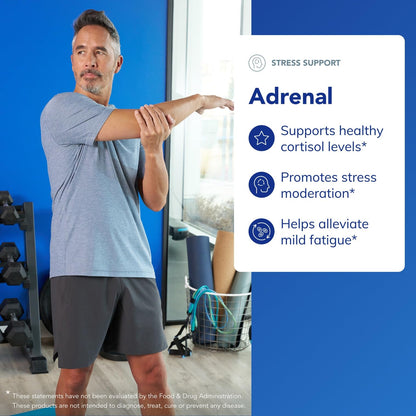 Back label of Pure Encapsulations Adrenal showing bovine whole adrenal and cortex ingredient strengths