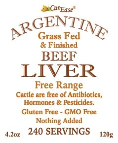CurEase desiccated beef liver powder texture and scoop preview