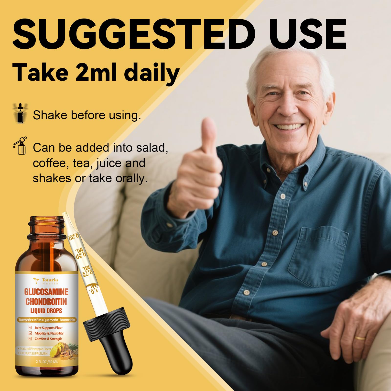 Side view of Totaria health supplement branding and benefits