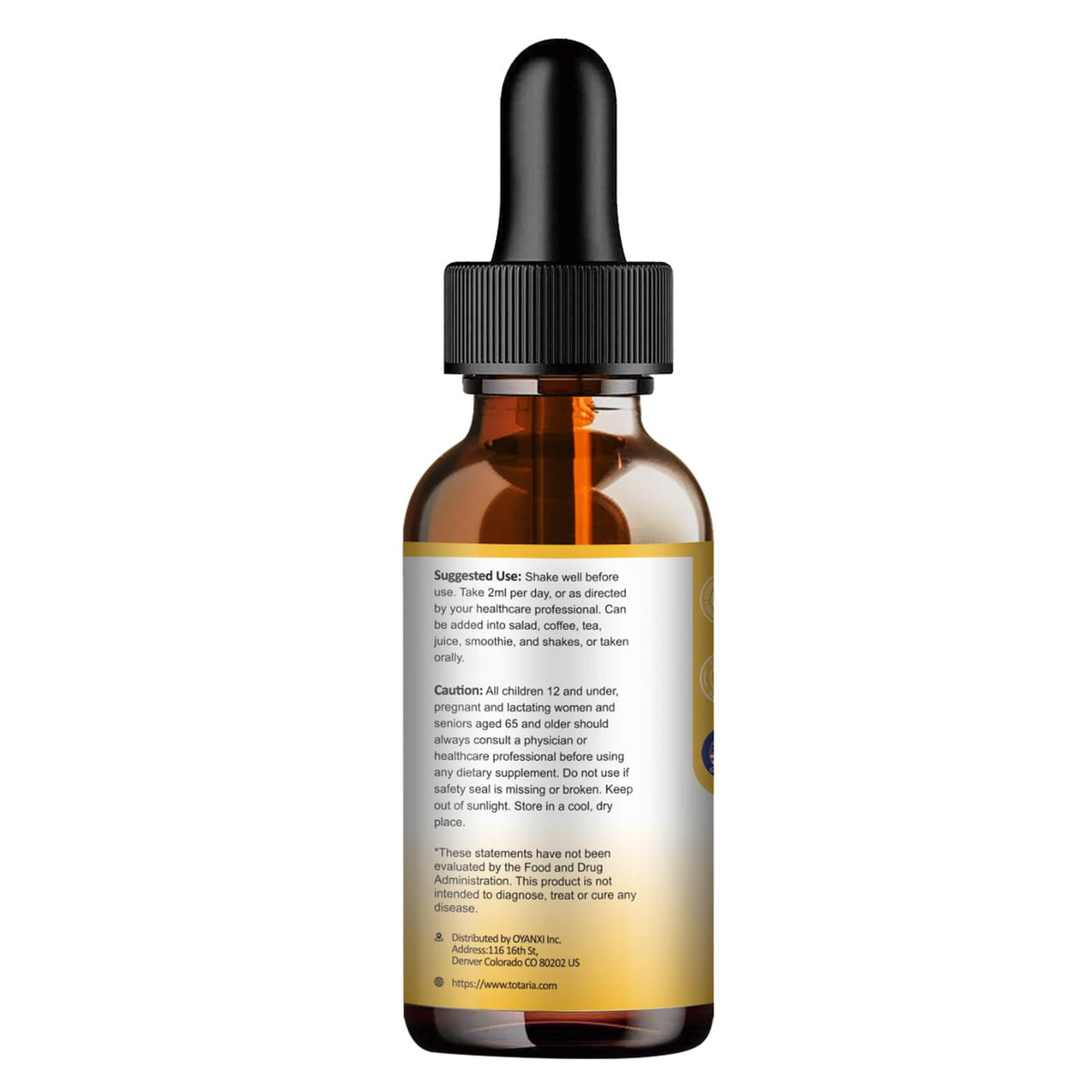 Totaria 2 fluid ounce bottle angle view for joint health