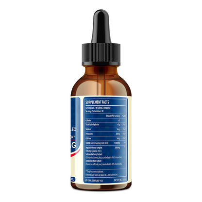 LimerenxLush HepatoDefense complex bile salts drops packaging back side details