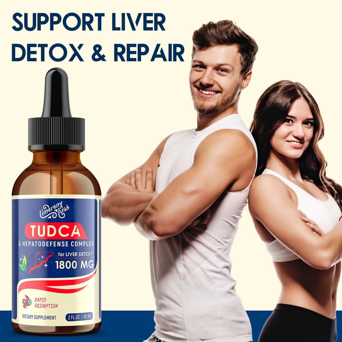 LimerenxLush authentic imported liver detox liquid drops dietary supplement bottle