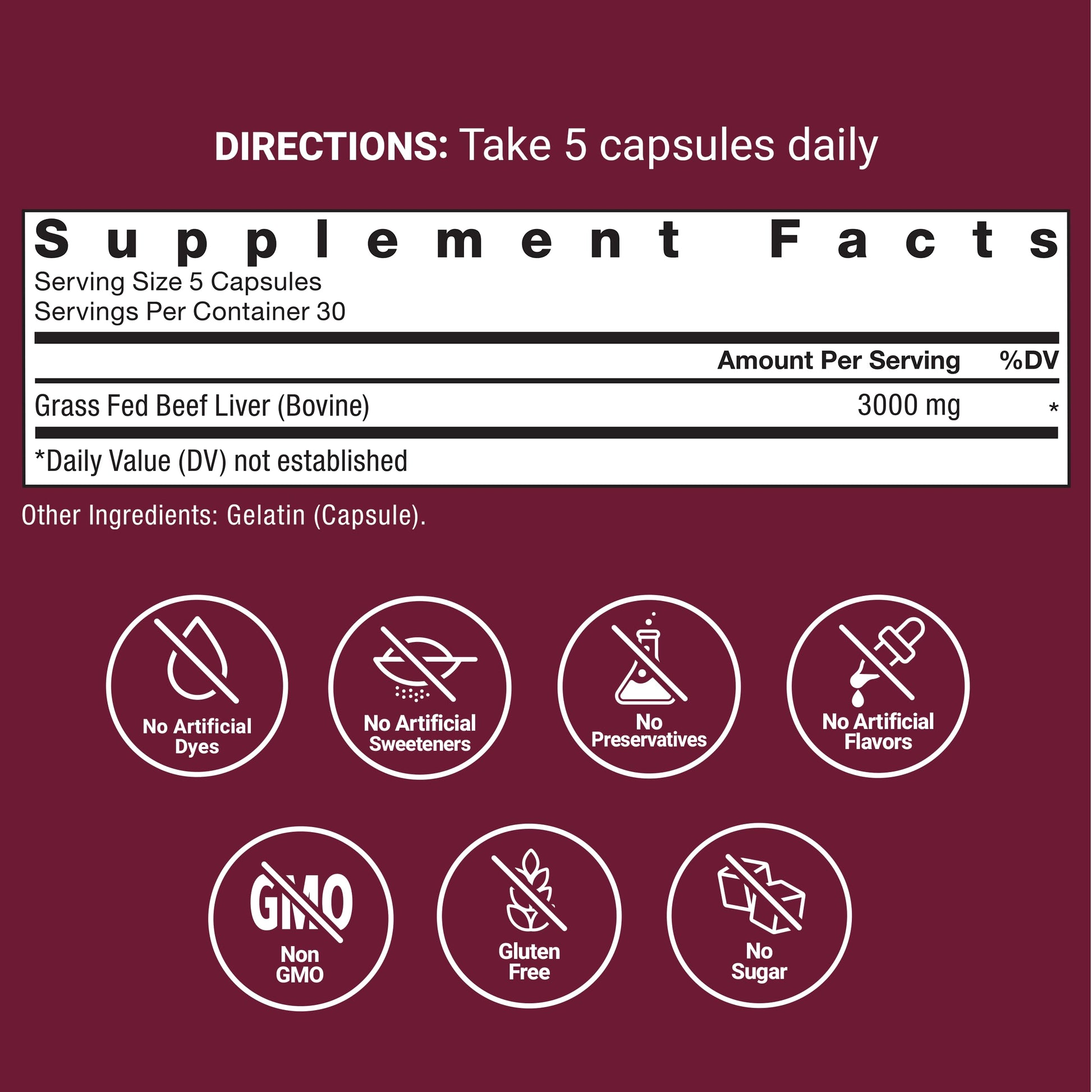 Force Factor non GMO hormone free beef organ supplement capsules close up