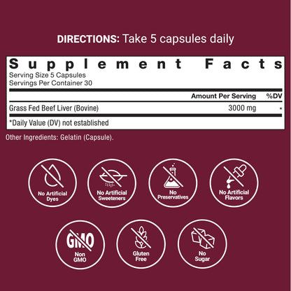 Force Factor non GMO hormone free beef organ supplement capsules close up