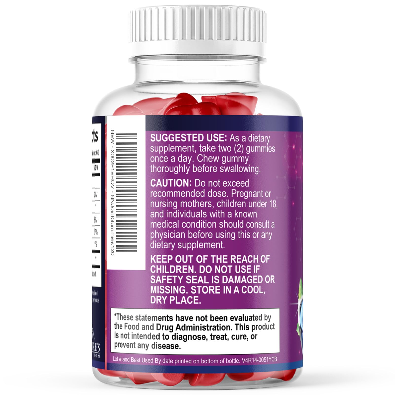 Nature's Nutrition 120 count bottle packaging highlighting daily serving directions