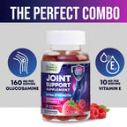 Nature's Nutrition glucosamine and vitamin E gummies ingredients panel