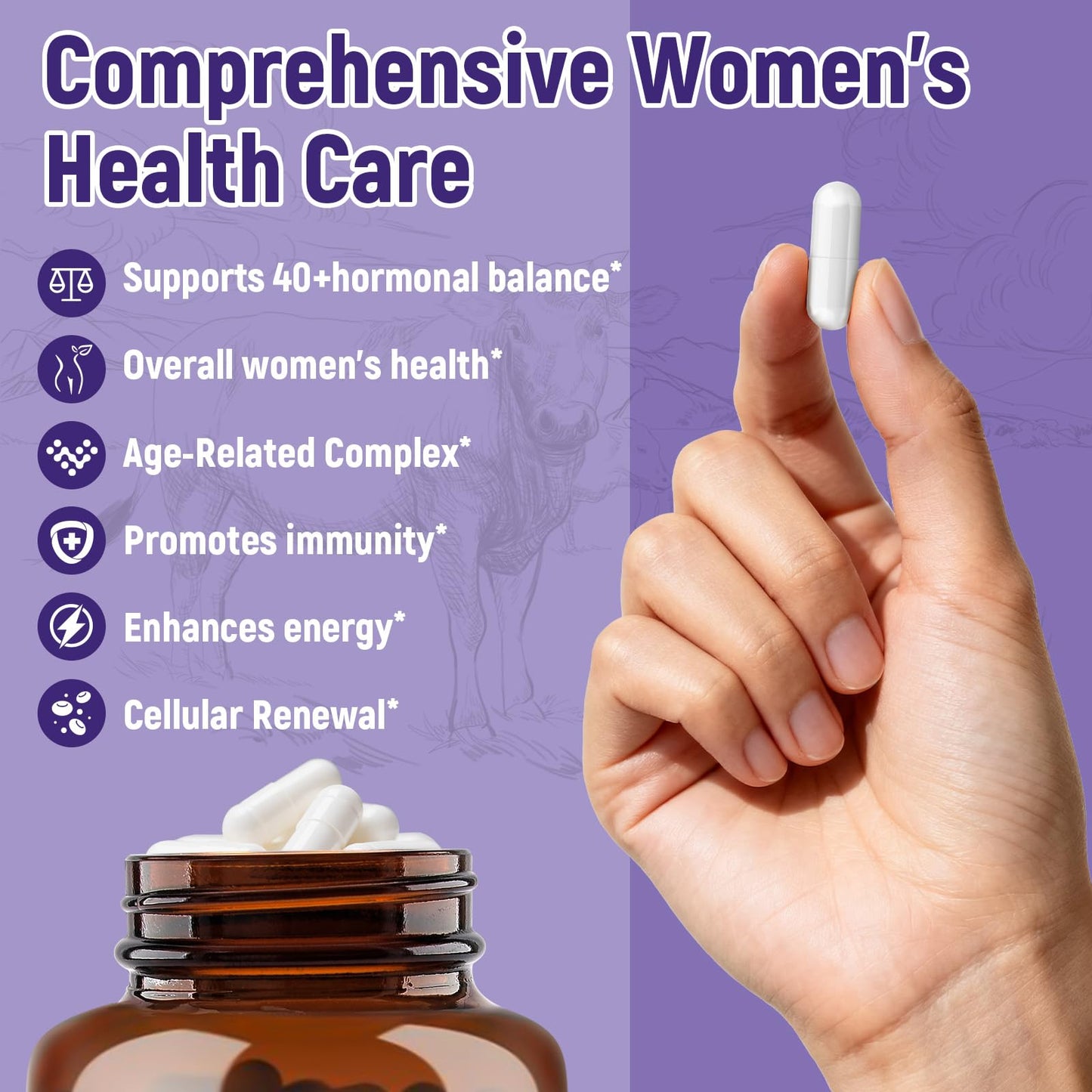 Back of Totaria beef organ supplement bottle showing ingredients