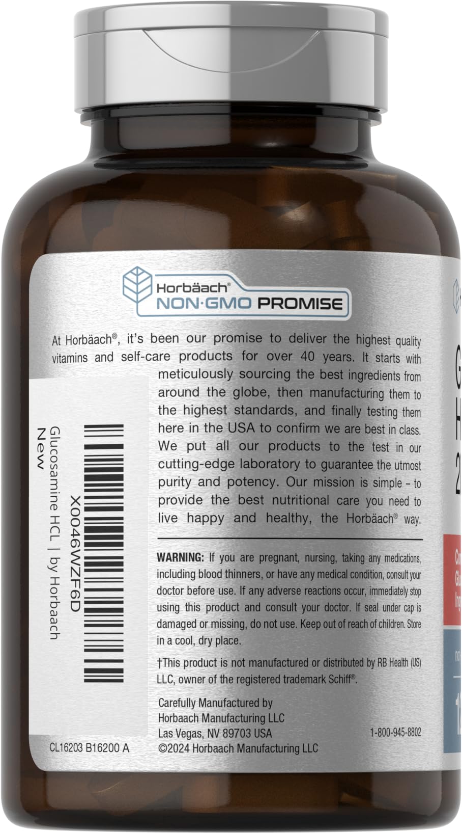 USA imported Horbäach advanced glucosamine caplets packaging for active Indian lifestyles