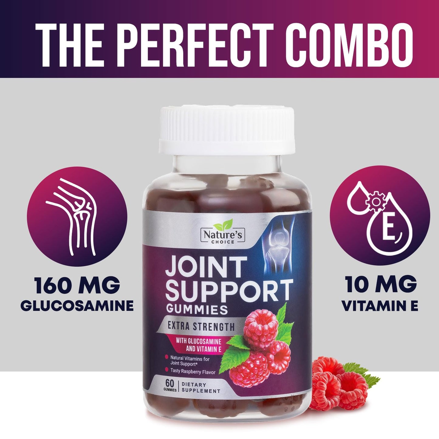 Nature's Choice extra strength joint flexibility gummy supplement clear directions for use section