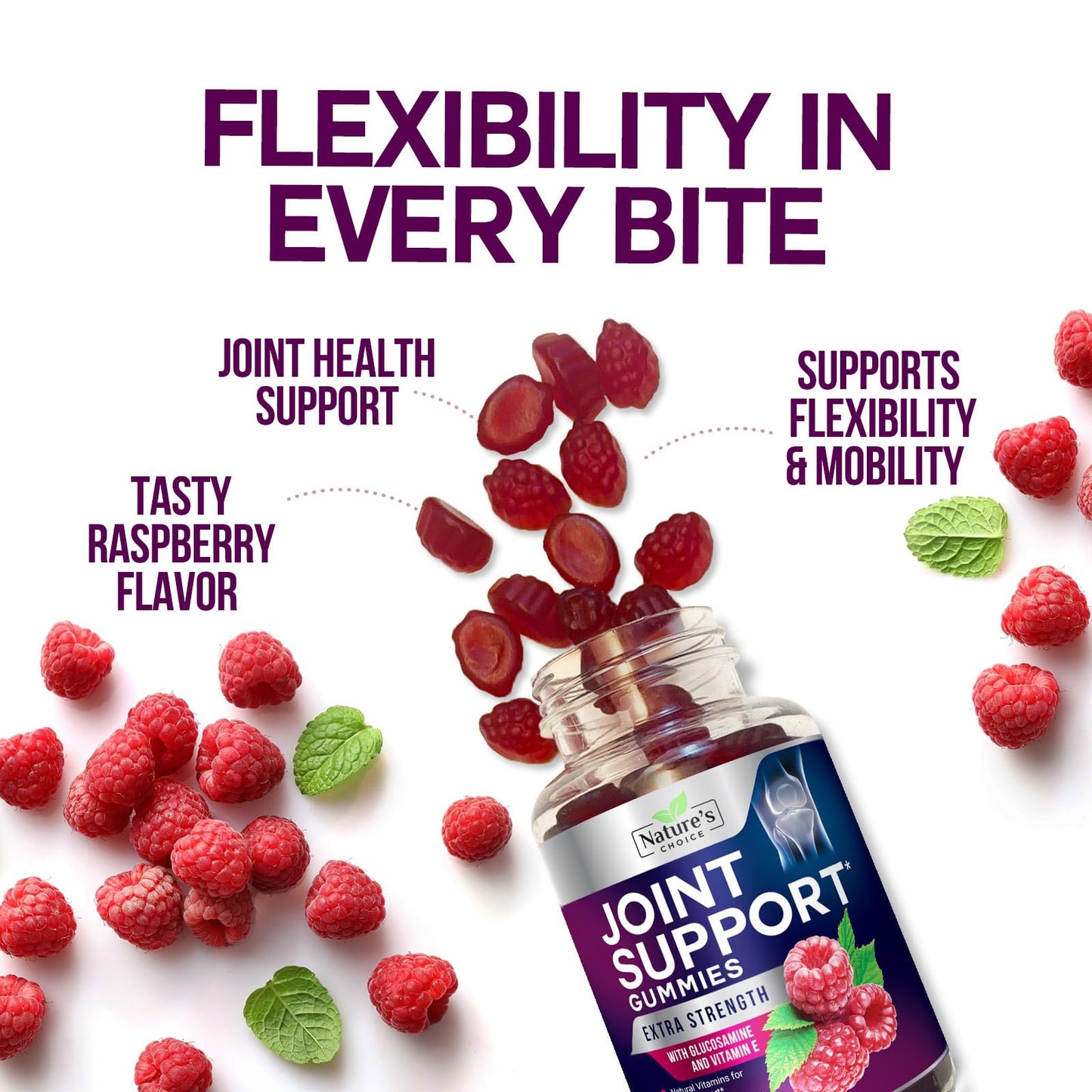 Authentic imported 60 count Glucosamine and Vitamin E supplement bottle top cap view