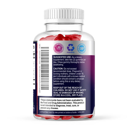 Full range of Nature's Choice Glucosamine gummies highlighting the premium quality seal