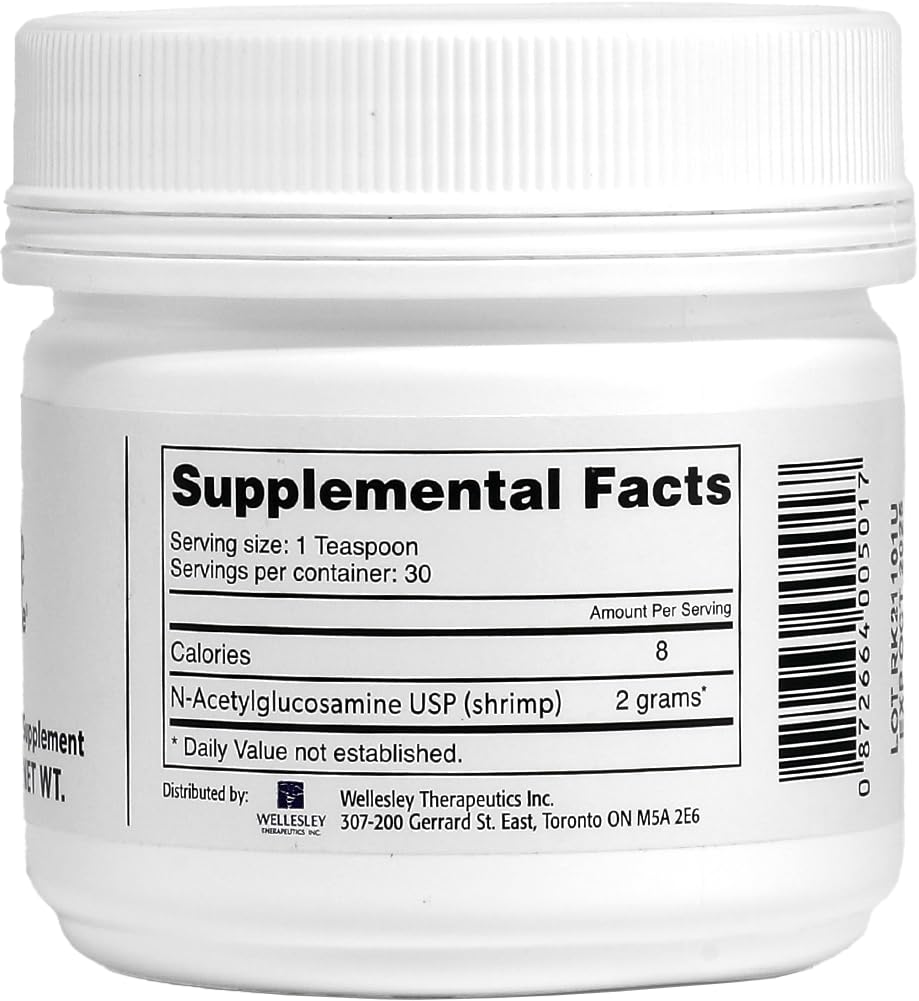 Wellesley Therapeutics Mobility and Comfort dietary supplement container with lid off.