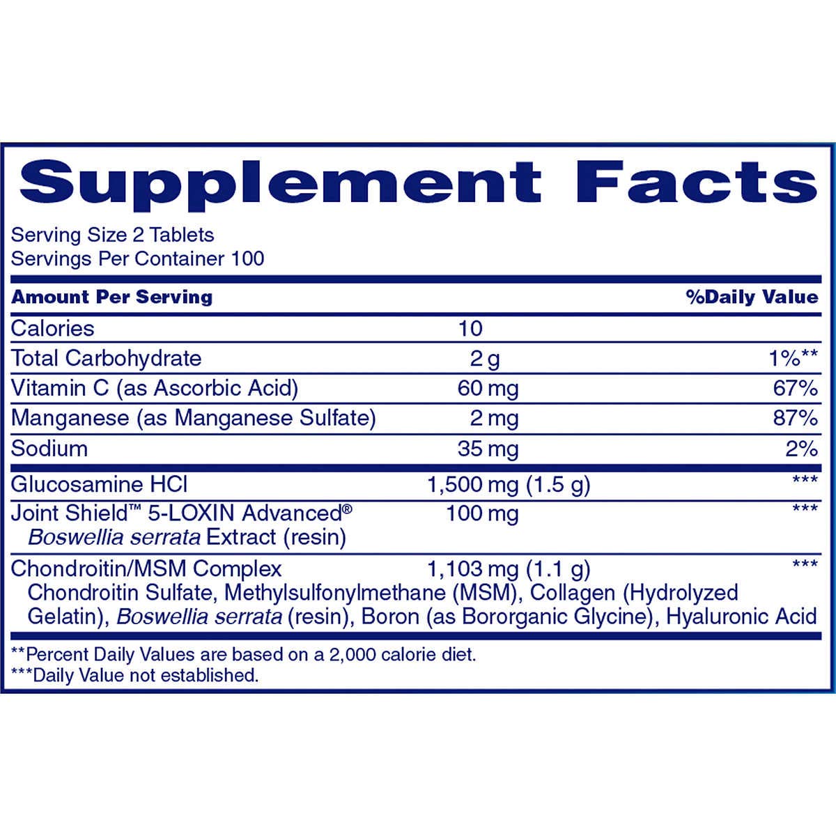 Osteo Bi-Flex Triple Strength adult daily formula supplement information panels