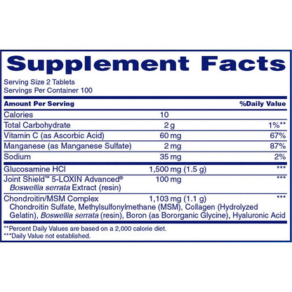 Osteo Bi-Flex Triple Strength adult daily formula supplement information panels