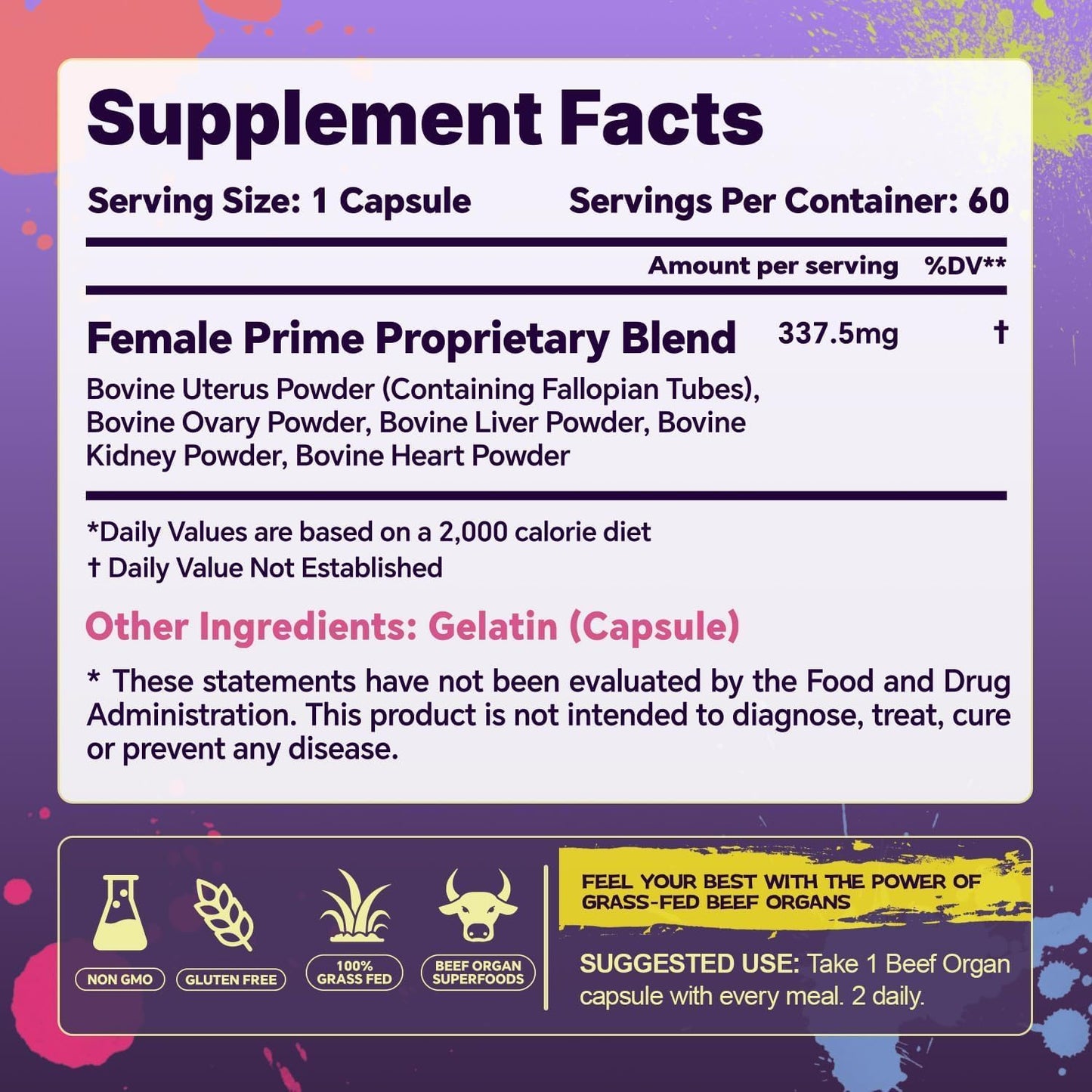 VoloZionX beef organ blend ingredients list