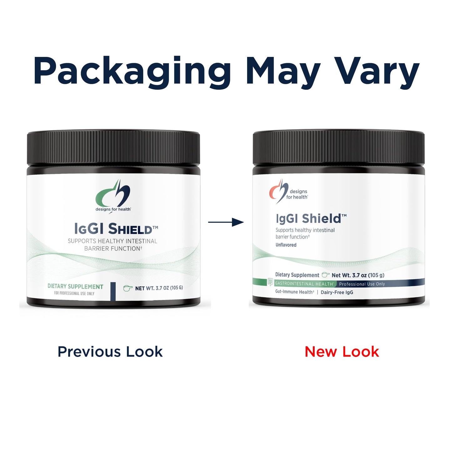 Premium immune support immunoglobulin powder by Designs For Health side view
