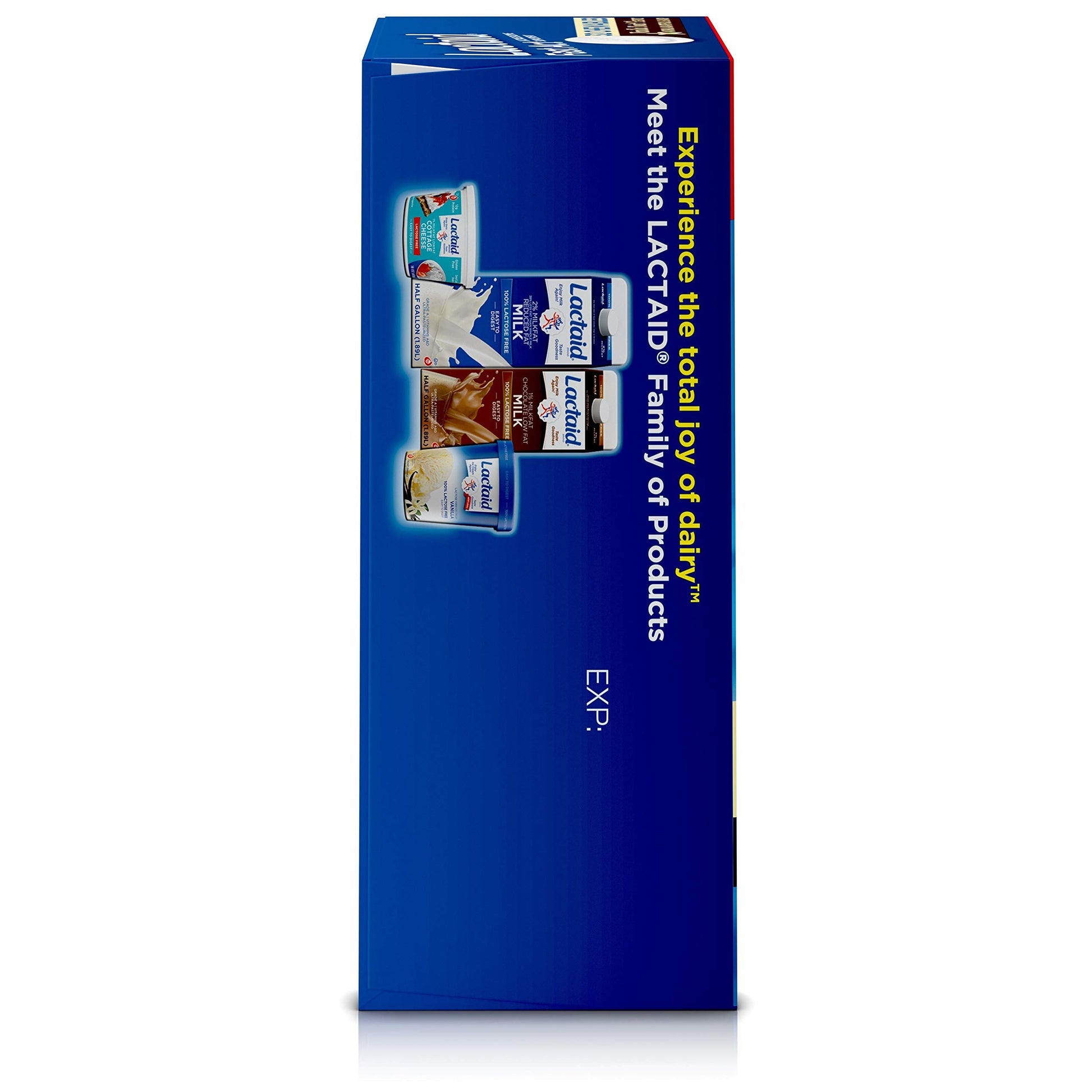 Lactaid Fast Act thirty two single pouches display box for bloating and gas prevention