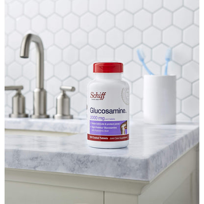 Authentic Schiff Glucosamine and Hyaluronic Acid supplement for cartilage lubrication display