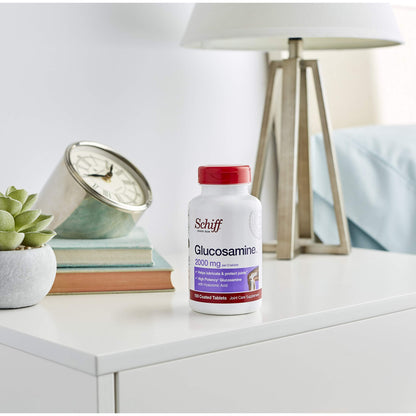 Schiff Glucosamine pack of 2 showing Sure Dissolve technology text on USA imported packaging