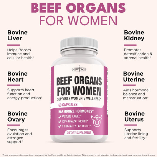 New Age grass-fed beef organ capsules nutritional benefits