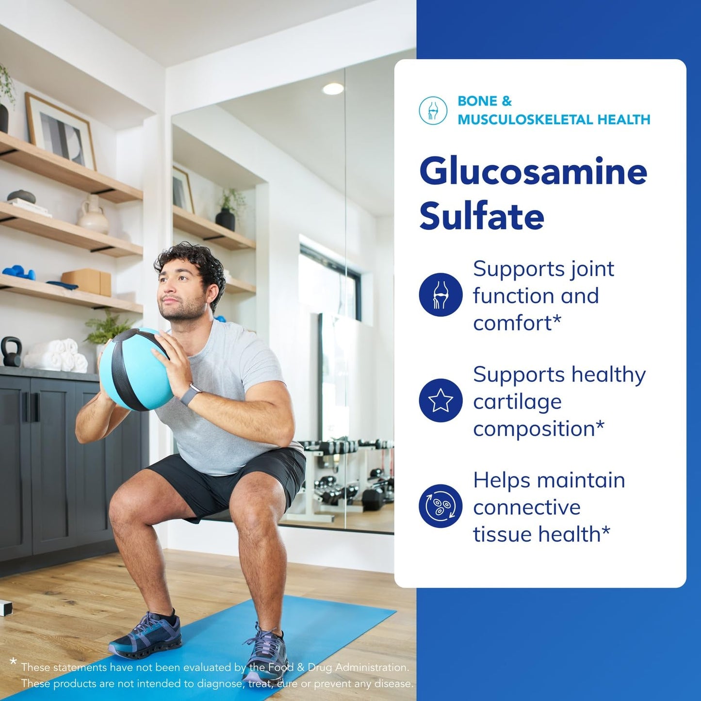 Hypoallergenic joint supplement bottle with pure ingredients label visible