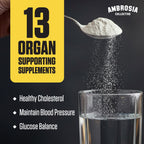 Ambrosia Nektar supplement facts label and ingredient details