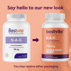 Bestvite N-Acetyl Glucosamine bottle angled view with cap