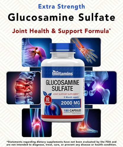 TNVitamins Glucosamine Sulfate Joint Support Supplement dietary facts and nutritional label