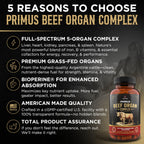 Revolution Science Primus beef organ capsules nutritional ingredient label