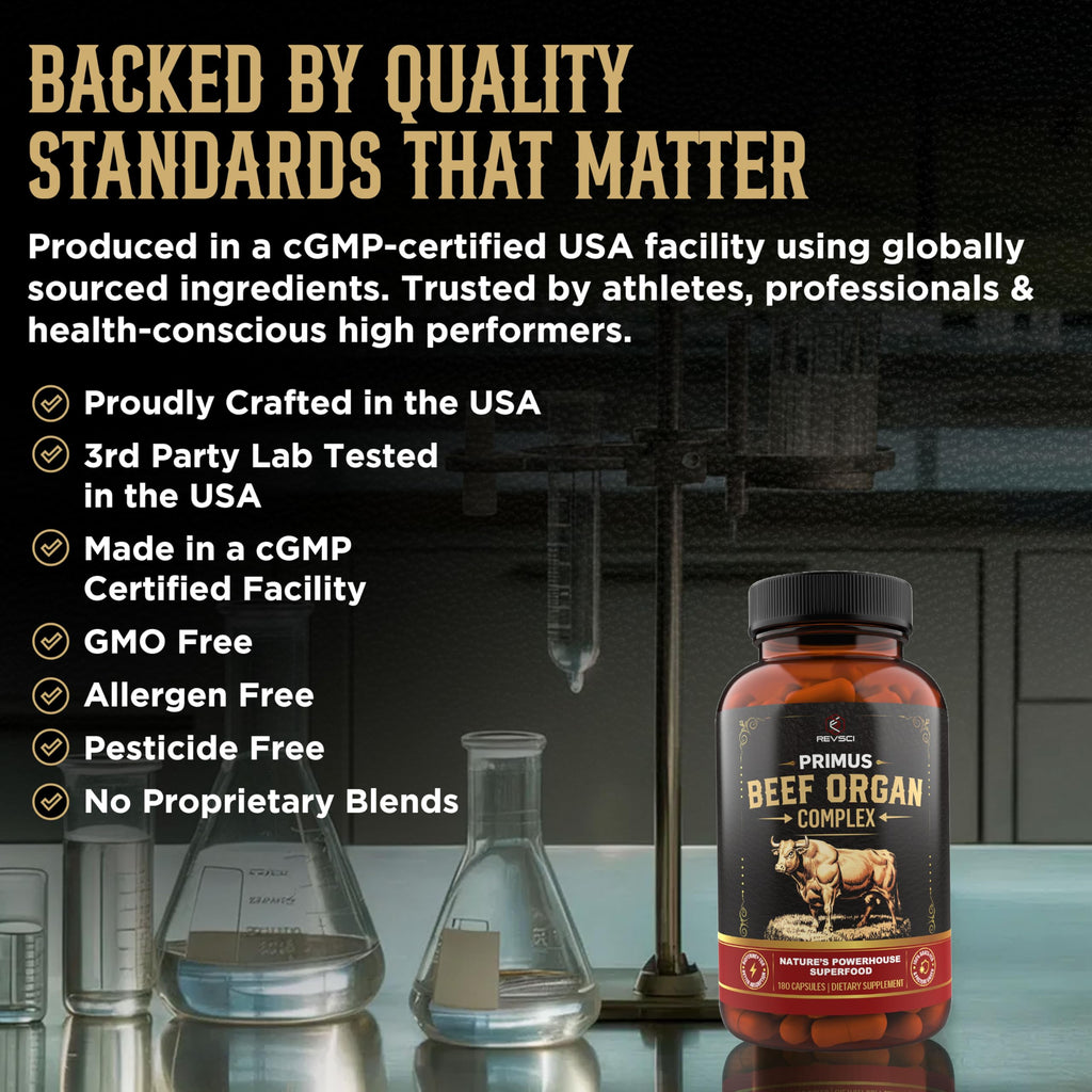 Revolution Science Primus capsules lifestyle and product arrangement