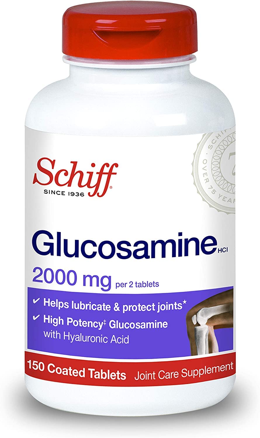 Schiff high potency glucosamine joint care supplement supplement facts label view