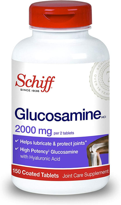 Schiff high potency glucosamine joint care supplement supplement facts label view